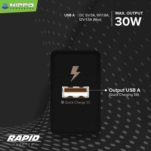 Hippo Rapid Batok 18W Quick Charging  3.0