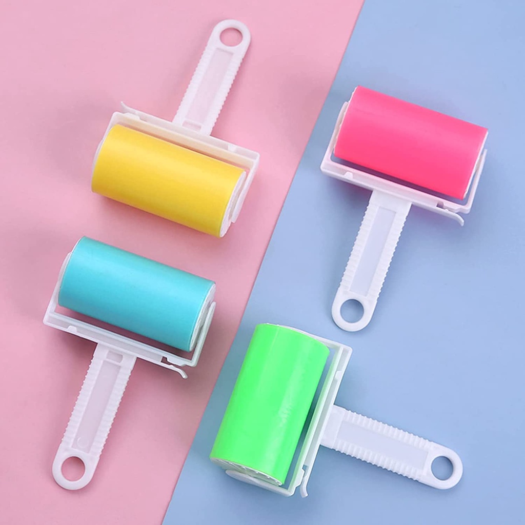 Sticky Lint Brush Roller - Alat Pembersih Debu Kotoran dan Bulu / Sikat Pengangkat Serat Di Pakaian / Washable Fur Remover / Sticky Brush Lem Glue Roll Bulu Hewan Peliharaan Anjing Kucing Nempel Di Baju