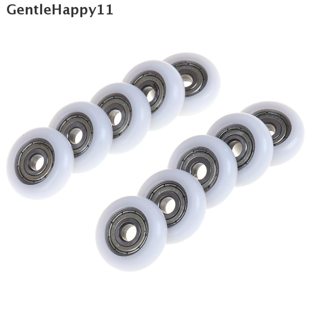 Gentlehappy 2 / 5 / 10 Pcs Roda roller Geser Pintu Geser Pengganti Bahan Plastik Untuk Kamar Mandi