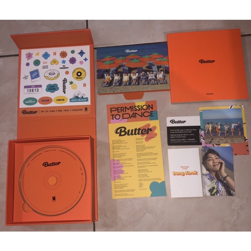 unsealed bts butter peaches ver - pc rm namjoon , message jungkook jk
