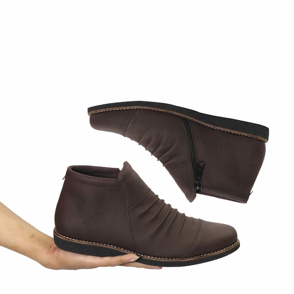 REBBOT X Sepatu Brodo Kulit Asli Pria Original Aloof Care Boots Murah Kerja Cowok Kantor Casual || S