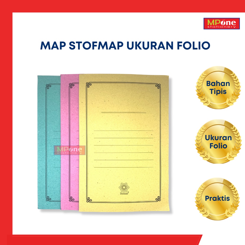 

(1PCS) Stofmap Folio / Map Kertas Warna Hijau/Merah/Biru/Kuning / Stofmap Kertas Folio 1 PCS
