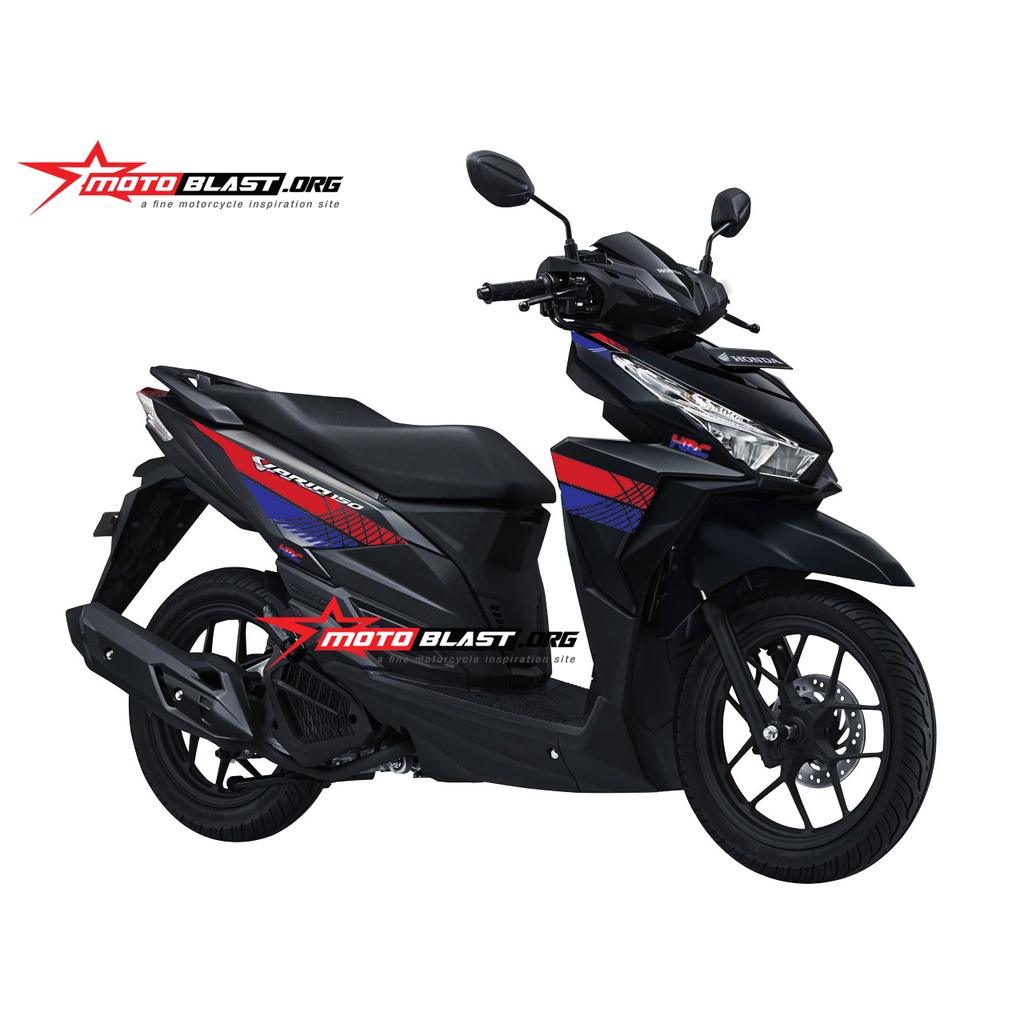Decal Stiker Motoblast - VARIO 150 Old Black Livery HRC-NonFull