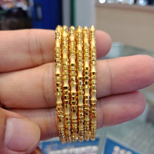 Gelang keroncong clasic pasir emas 18 karat