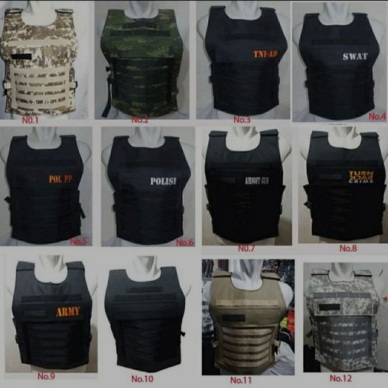 Rompi Tactical Polis Rompi Vest Rompi Gojek Grab Rompi Motor Rompi Penahan angin