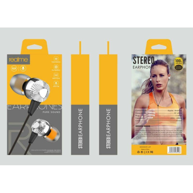 HF HEADSET HEANDSFRE EARPHONE REALME AT-163