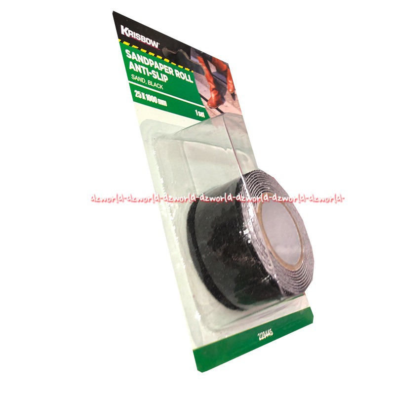 Krisbow Sandpaper Roll Anti Slip Sand Black 100cm Sriker Double Tape