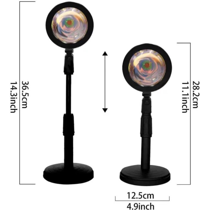 RGB 99 Lampu Sunset Proyektor LED 16 Warna Remote Lampu Pelangi