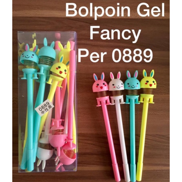 

(HARGA 1 LUSIN) Spring Doll pen , ballpoint per karakter rabbit, bolpen per karakter kelinci