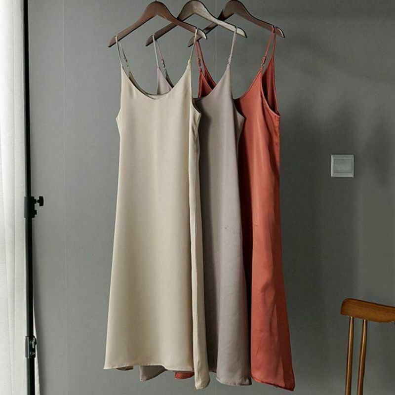 silky dress cute (panjang selutut) - Gaun silk premium - Dress seksi