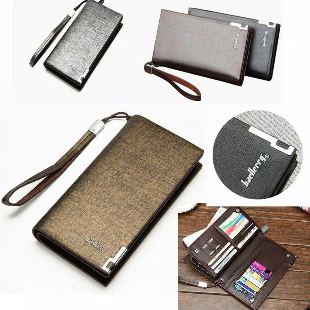 ☛TK☚ D001 Dompet Baellerry Original Wanita Pria Kulit Panjang Fashion Murah Kartu SW002 Import Lipat