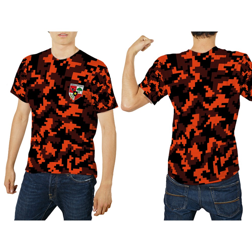 Kaos PEMUDA PANCASILA CAMOUFLAGE DIGITAL Pria | Kaos PEMUDA PANCASILA CAMOUFLAGE DIGITAL Keren