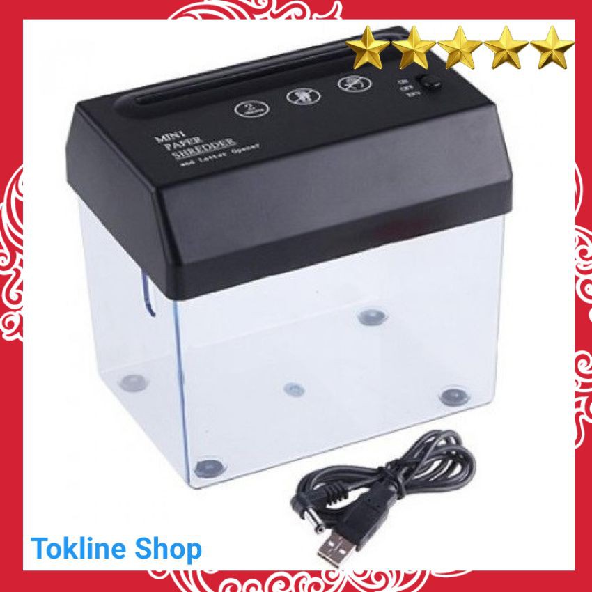 

Alat Penghancur Kertas Mini USB Paper Shredder with Letter Opener Keren