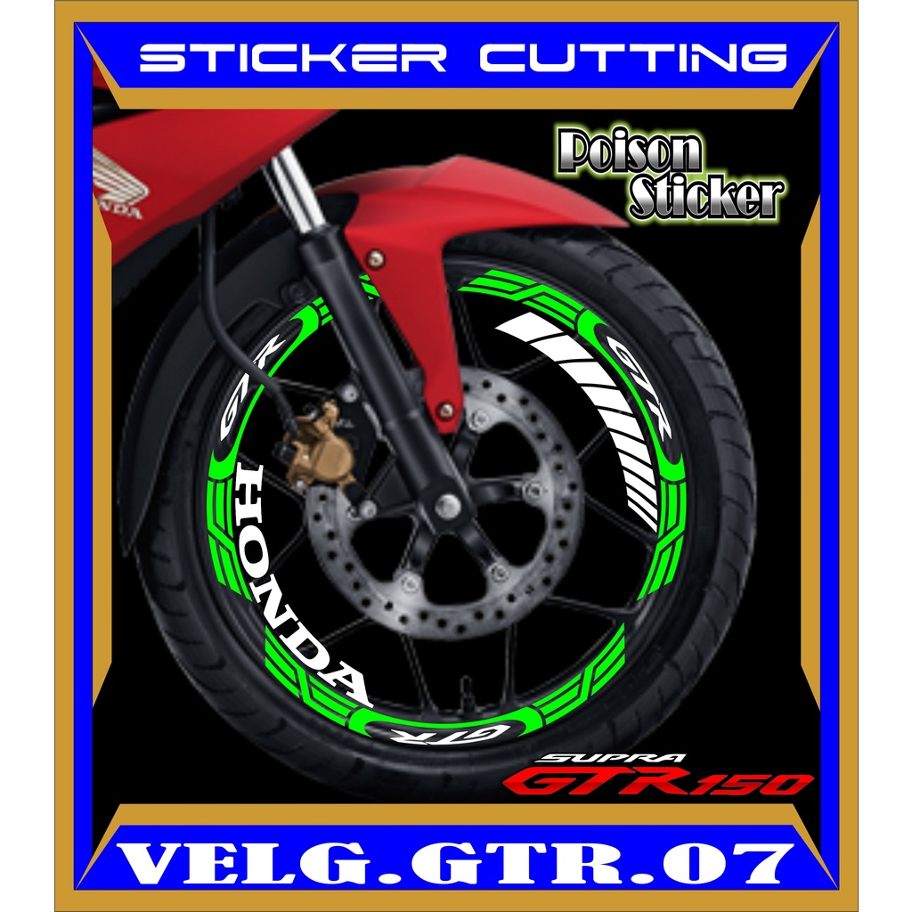 CUTTING STICKER VELG SUPRA GTR - STIKER LIS LIST VARIASI BAN/VELG HONDA SUPRA GTR CODE 07