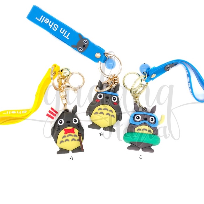 Gantungan Kunci Swimming Kartun Jepang Abu Keychain Motif Lucu GH 302203