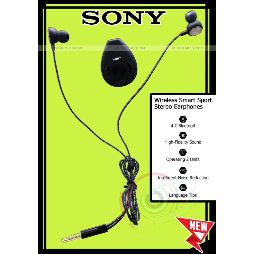 Original  Headset Bluetooth SONY MDR LZ013 Sport Wireless Stereo Clip Multimedia