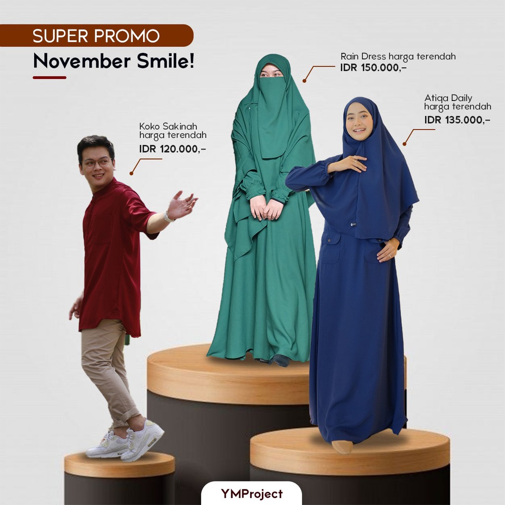 [OPEN PO s.d. 29 November] November Smile Ym_Project (Rain, Atiqa, Koko Sakinah)