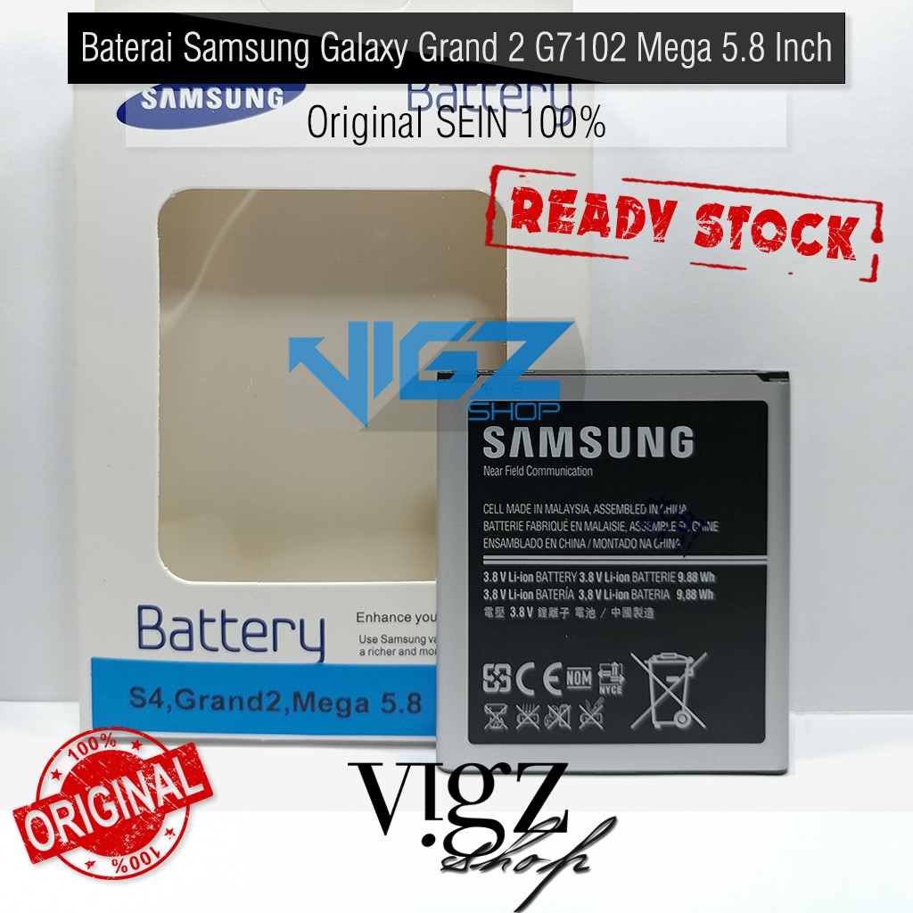 Baterai Battery Samsung Galaxy Grand 2 G7102 Mega 5.8 I9150 Original SEIN 100%