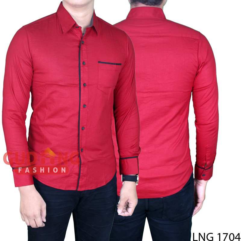 Kemeja Slim Fit Korean Style LNG 1704