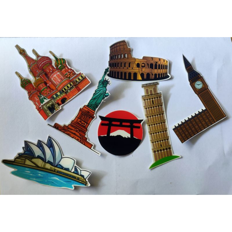 

STIKER TRAVELING IKON POPULER DUNIA (STIKER TUMBLER, HP, LAPTOP, BUKU, MOBIL, BOX, DINDING, DLL)