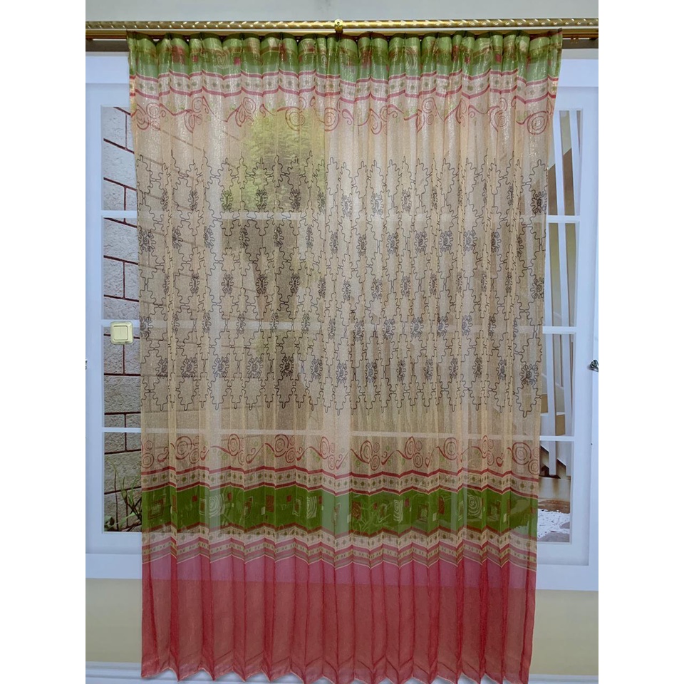 Promo Vitras berkualitas untuk daleman gorden warna MERAH - VITRAS GONZALO MERAH