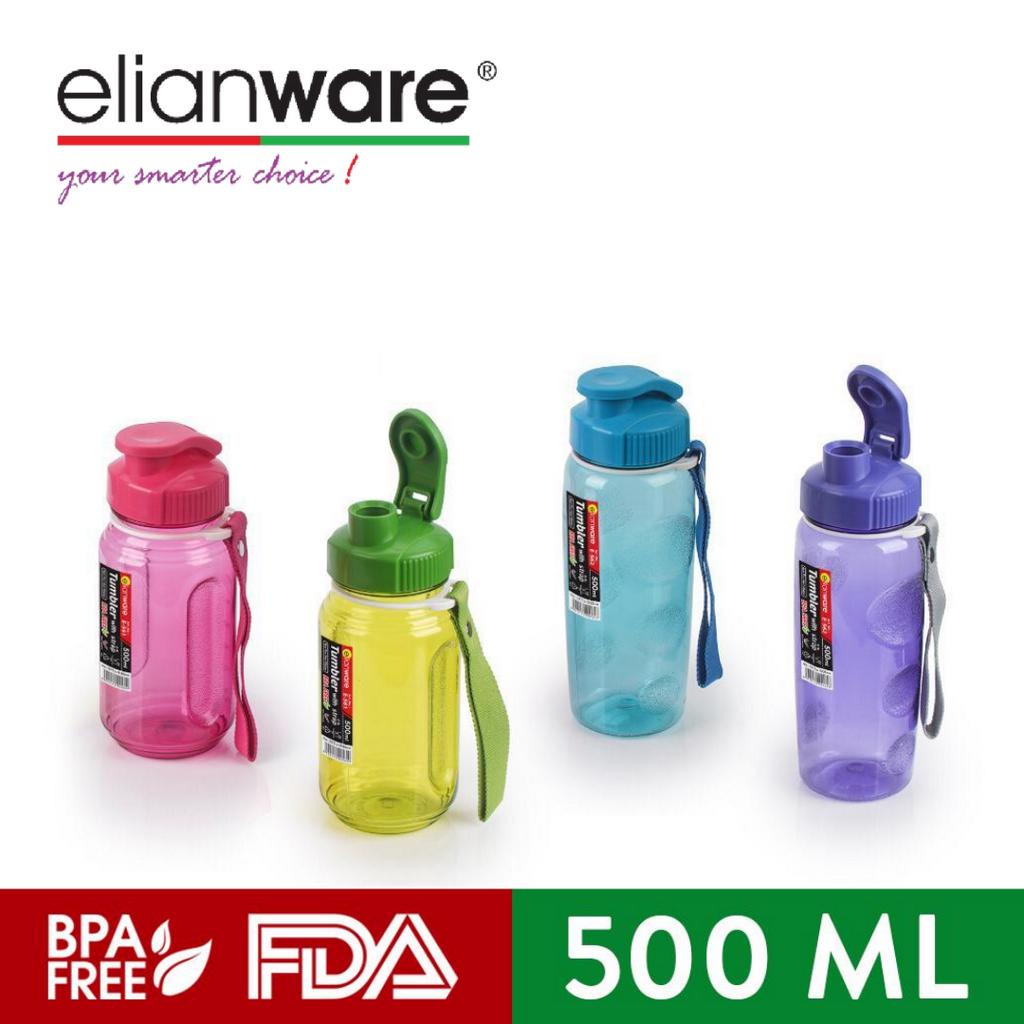 Elianware Water Botol Minum Tumbler with strap 500ml BPA FREE - Botol Minum Tali E-561 E-562