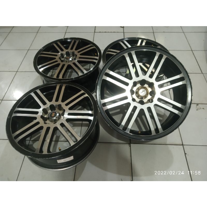 velg racing second murah untuk mobil avanza xenia brio agya calya sigra ring 17x7,5 baut 8x100-114