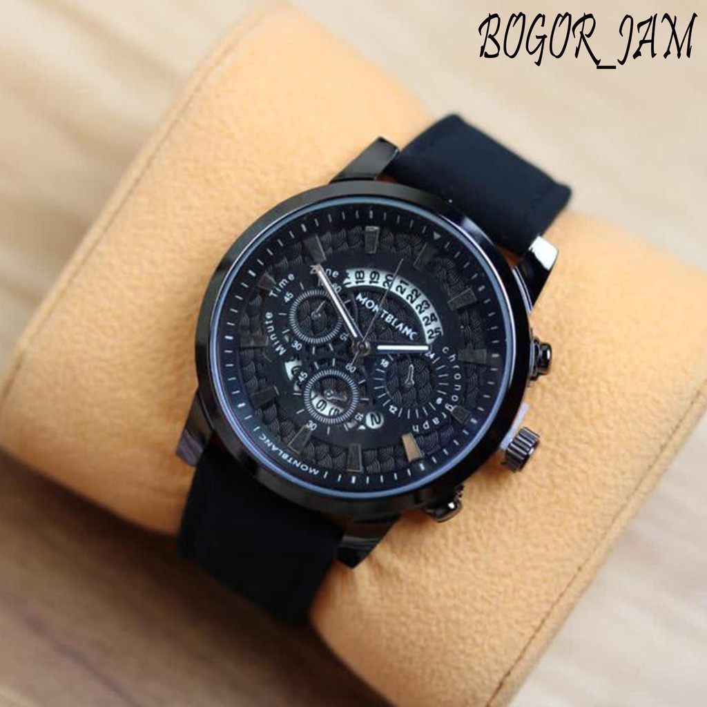 JAM TANGAN FASHION PRIA MONTBLANC TALI KULIT