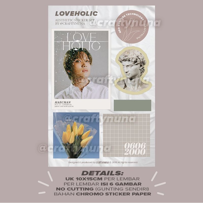 (NC-014) NCT 127 LOVEHOLIC STICKER SET ✨ JAPAN 2ND MINI ALBUM aesthetic fanmade by Crafty Nuna stiker case