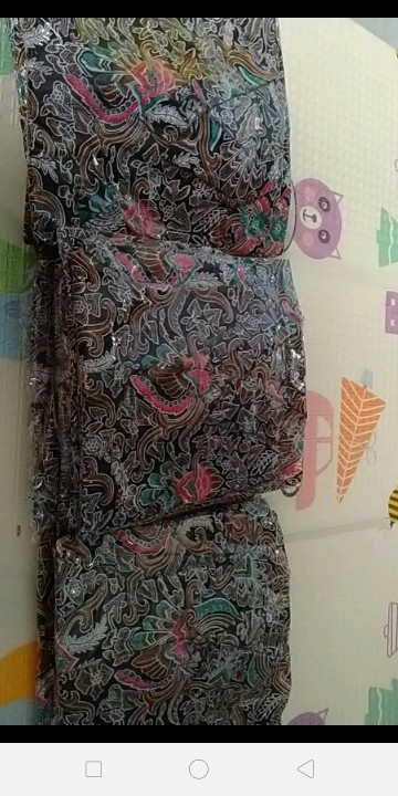 Kemeja Batik Pria Lengan Panjang Size M L Xl Xxl  Bswart Batik Hrb026 Kenongo Hem Panjang Padi