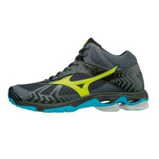  Sepatu  voli  mizuno  wave bolt 7 mid ombre blue safety 