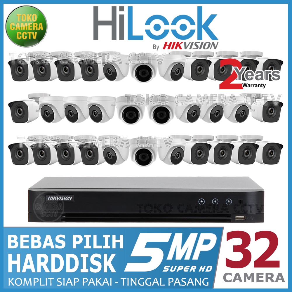 PAKET CCTV HILOOK 5MP 32 CHANNEL 32 KAMERA