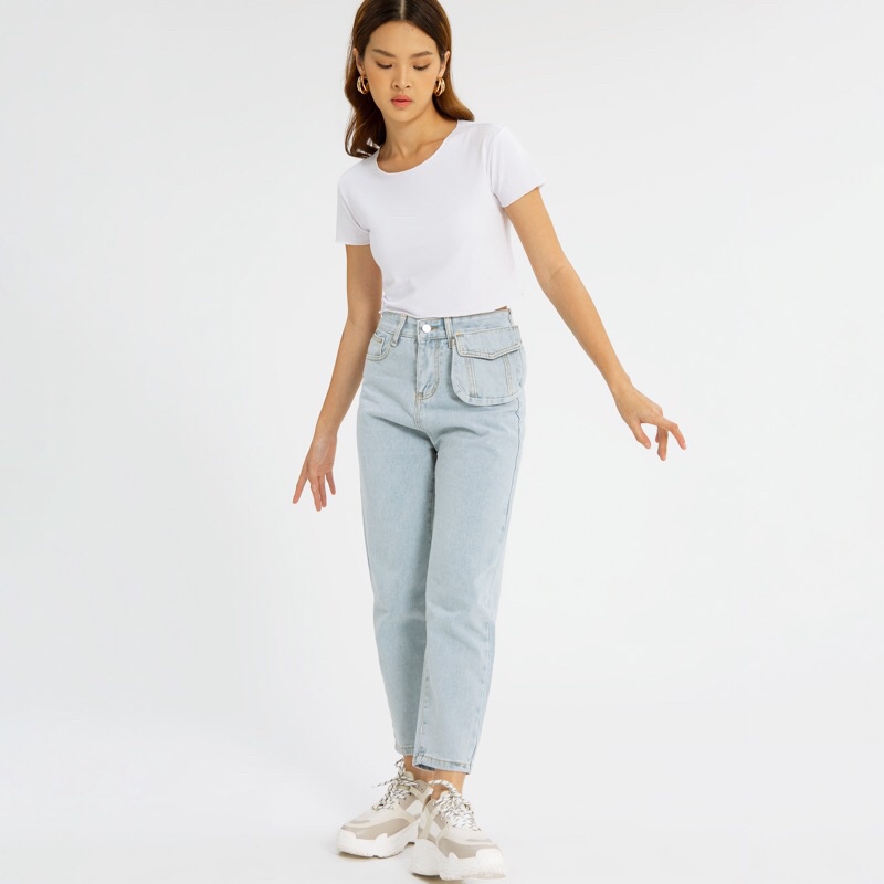 VIERLIN - Jeans 6098 - CELANA BOYFRIEND JEANS HIGHWAIST