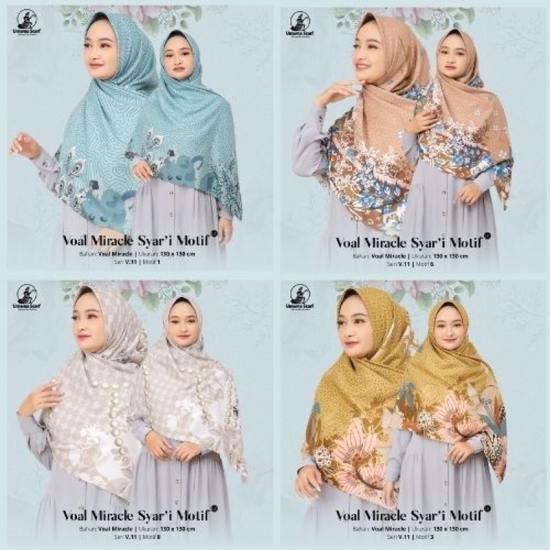 Jilbab Segiempat Voal Miracle Syari Motif Jilbab Segiempat Jumbo Umama