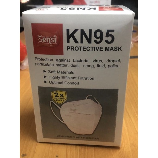 Sensi KN95 Protective Mask 6ply Double Filter Original isi 20 pcs