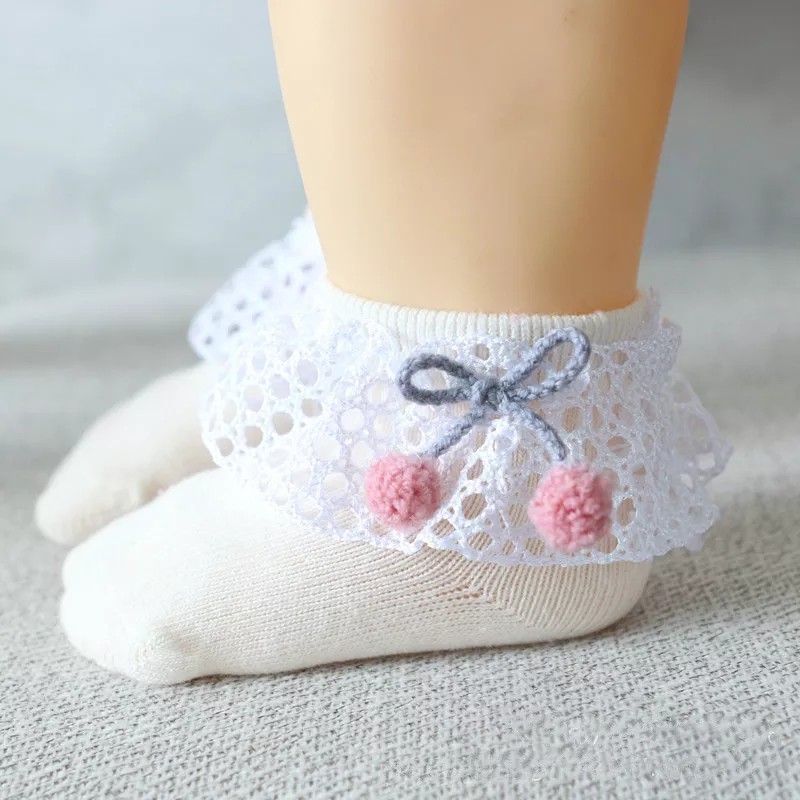 (Pimenova) Kaos Kaki Bayi Perempuan Aksen Renda kaos kaki baby girl renda korea