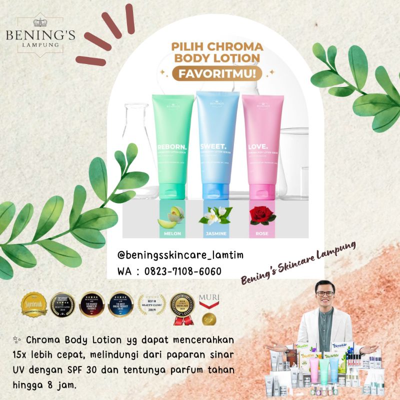Chroma Body Lotion Serum Benings Indonesia #LotionAjaib