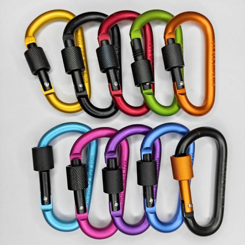 Carabiner Quickdraw Screw 8D Gantungan Kunci Aluminium Alloy not for / karabiner