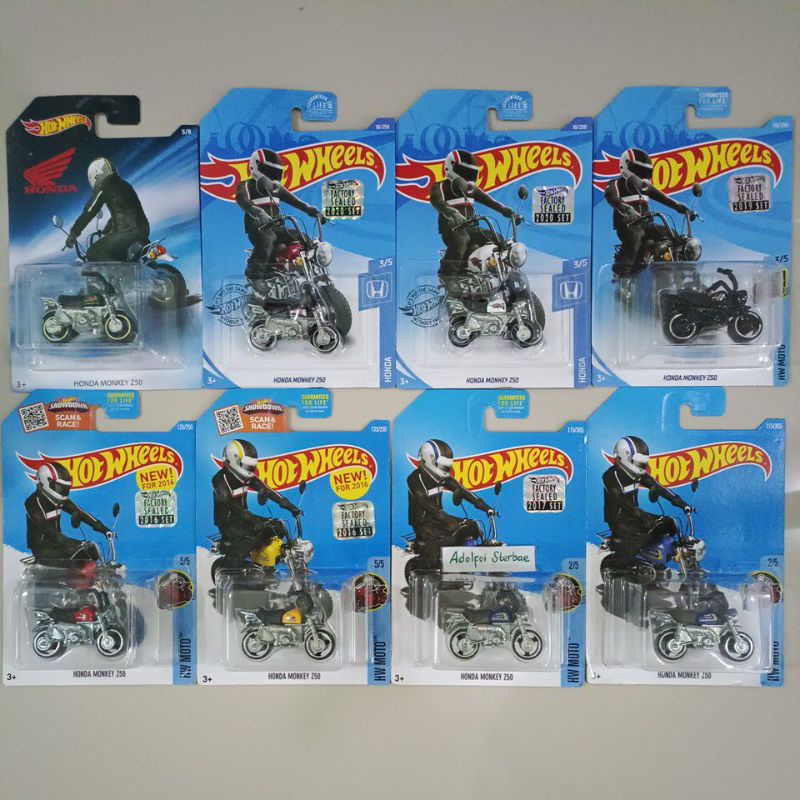 hotwheels hot wheels honda monkey Z50 factory sealed th reg motor hw moto edisi honda treasure hunt 