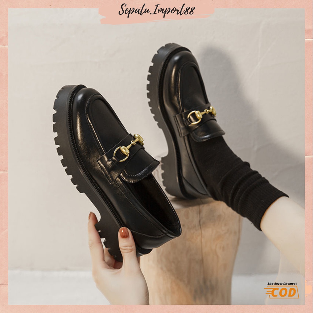 [SEPATU.IMPORT88] Sepatu Docmart / Sepatu Loafers Wanita / Sepatu Wanita Import Premium Quality SP-566