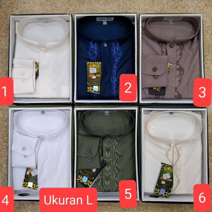 Baju Koko Atlas lengan panjang original ukuran L