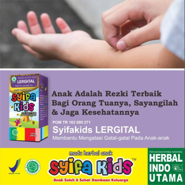 Syifa Kids Lergital Obat Gatal Biduren Alergi Kulit Cacar Bisul