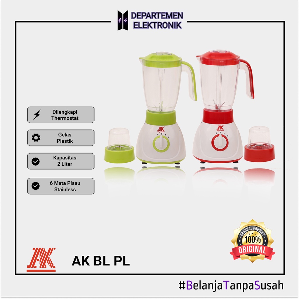 AK Blender &quot;Grace Edition&quot; Gelas Plastik MURAH BANGET / GARANSI RESMI