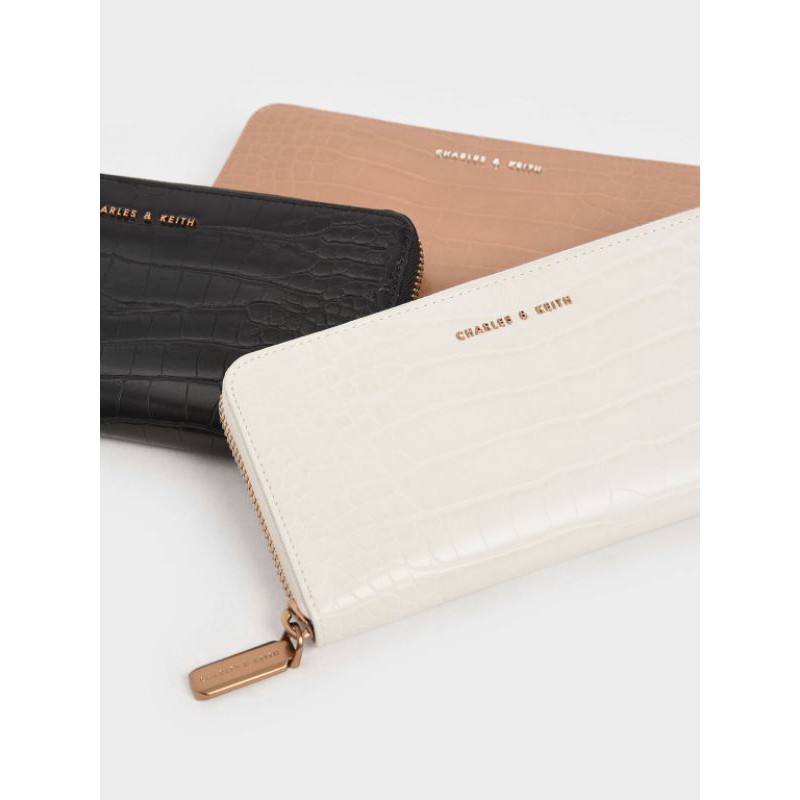 11.11 SALE | CK Croc-Effect Mini Long Wallet