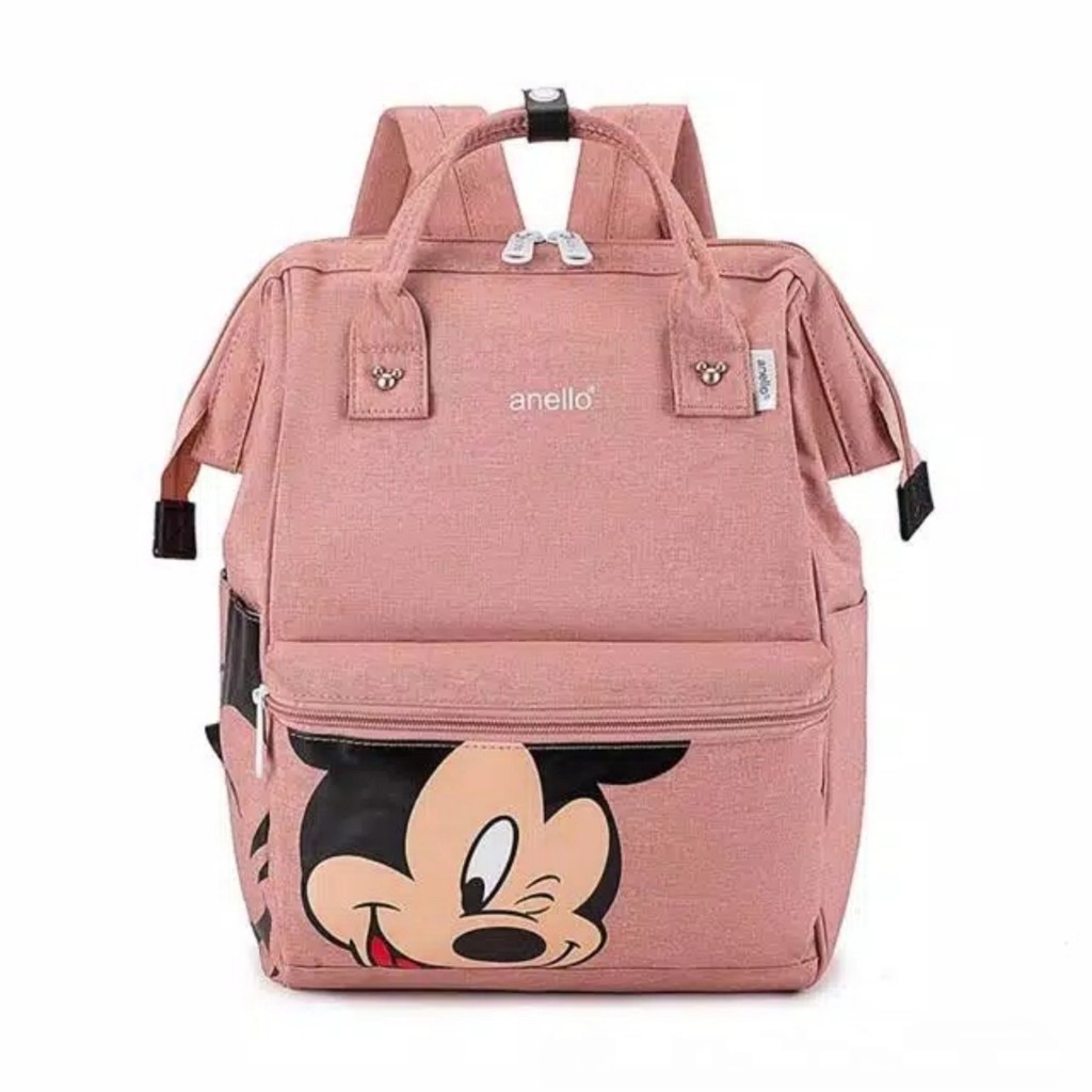 Tas ransel wanita anello mickey mouse tas saku laptop