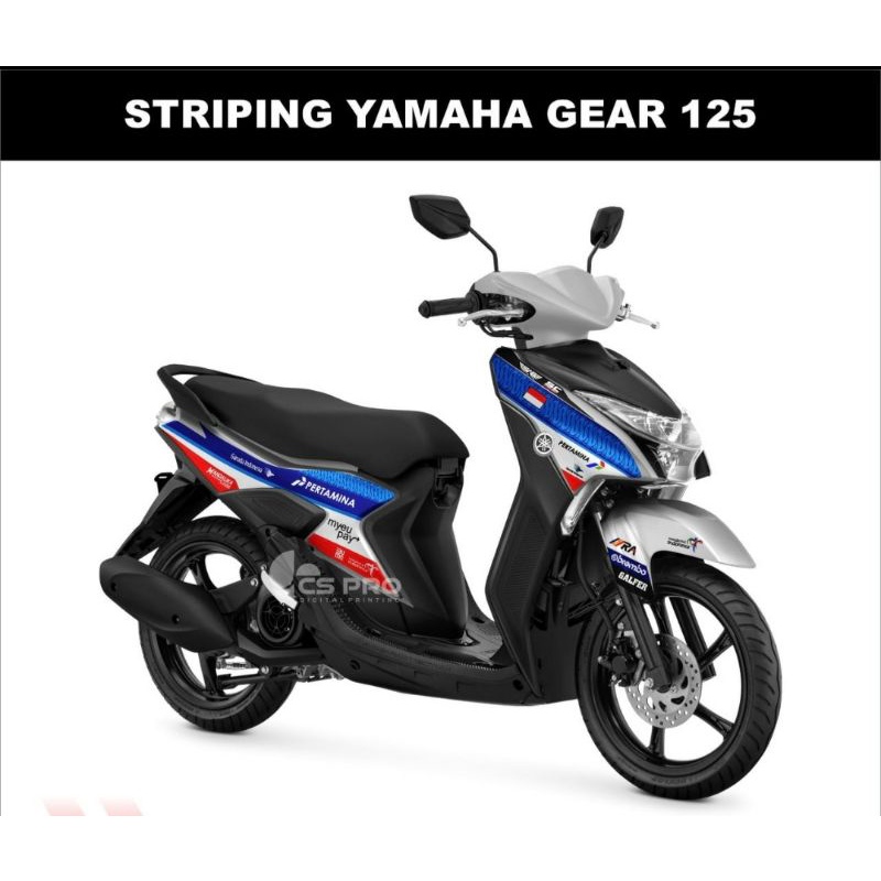 STRIPING YAMAHA GEAR 125 STICKER YAMAHA GEAR 125 DECAL VARIASI YAMAHA GEAR 125 "MANDALIKA"