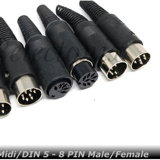 ☼ Konektor Midi / DIN 5 - 8 Pin Male/Female ✾