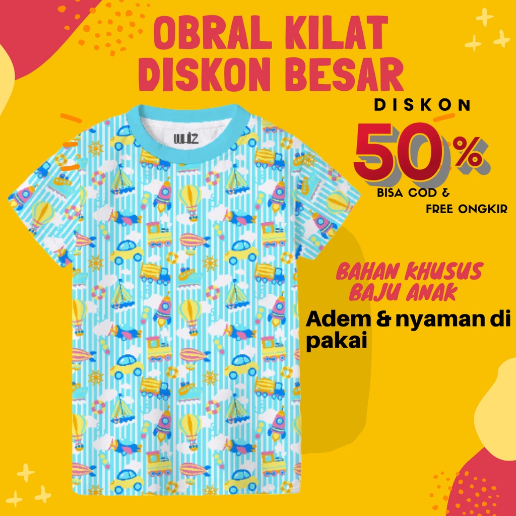 BAJU SETELAH ANAK ANAK LAKI LAKI MOTIF TAYO 2-10 TAHUN
