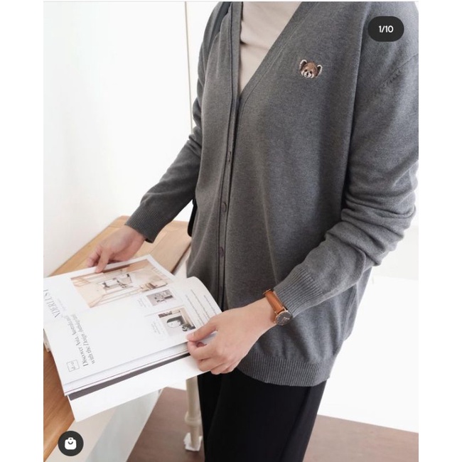 HIJABNUETA || PONYA CARDI WARNA MISTY GREY HIJABNUETA, CARDIGAN BY HIJABNUETA