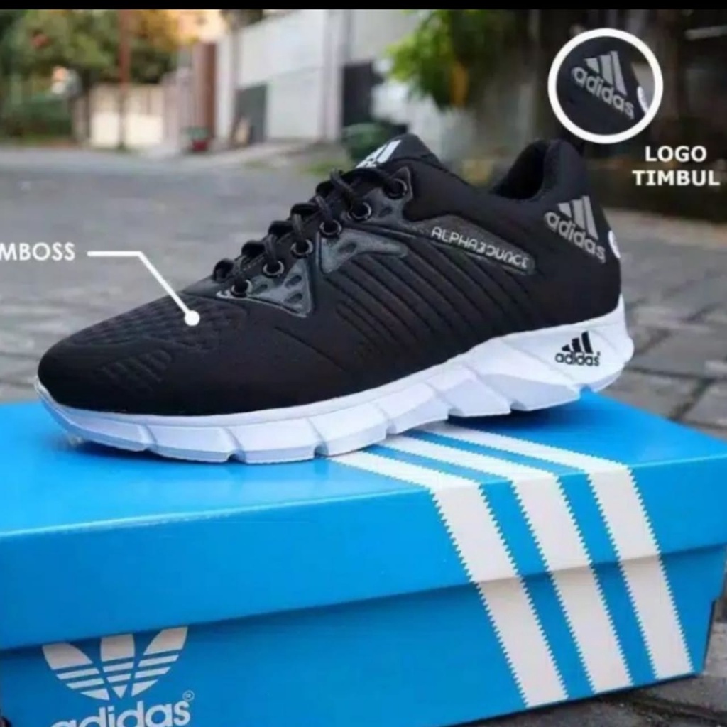 SEPATU ALPHABOUNCE SEPATU PRIA SNEAKERS SEPATU SNEAKERS PRIA SEPATU COWOK SEPATU OLAHRAGA PRIA-HITAM